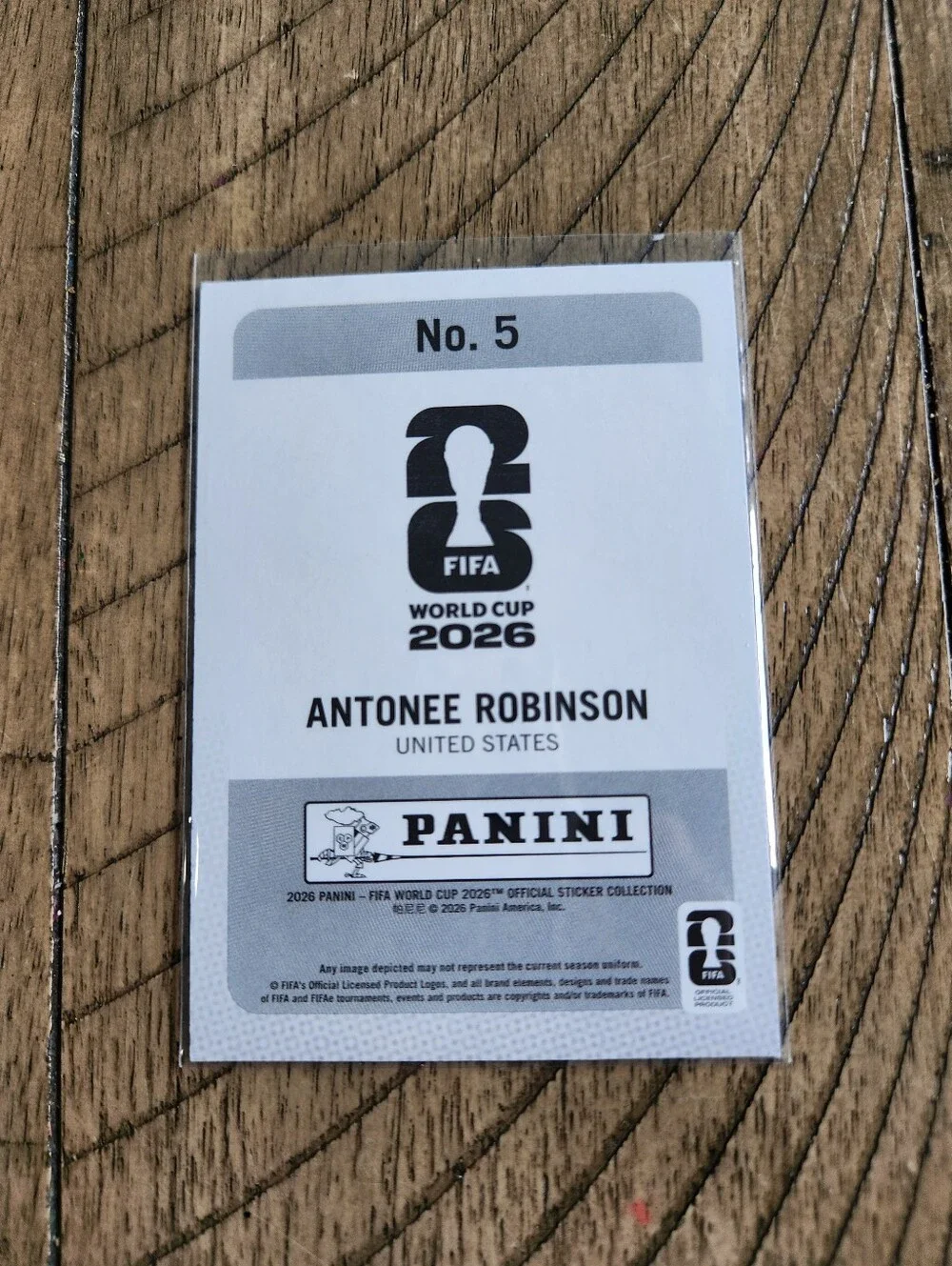 Panini FIFA World Cup 2026 Exclusive Trading Card #5 Antonee Robinson Portrait